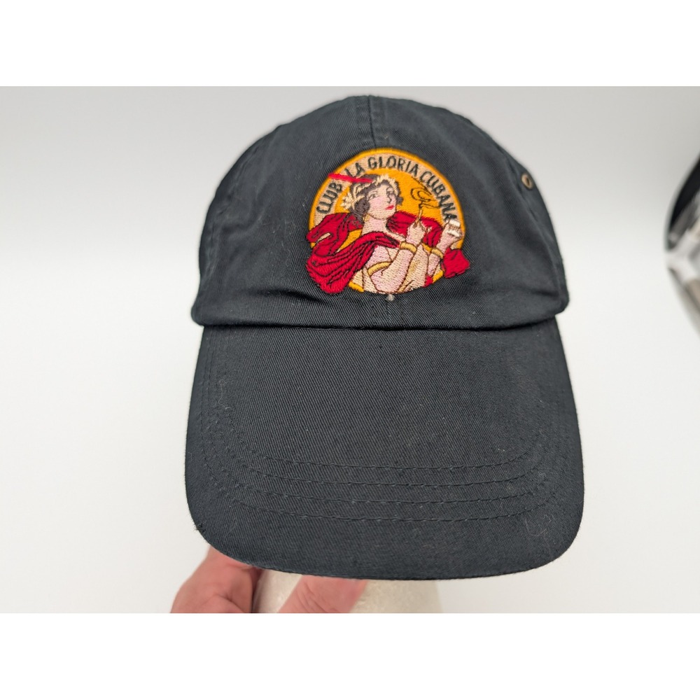 Anvil Club La Gloria Cubana Cigar Embroidered Black Cotton Baseball Cap Hat